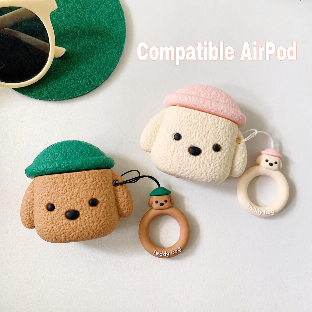 Étui de Protection Motif Chien Mignon (Compatible AirPods)