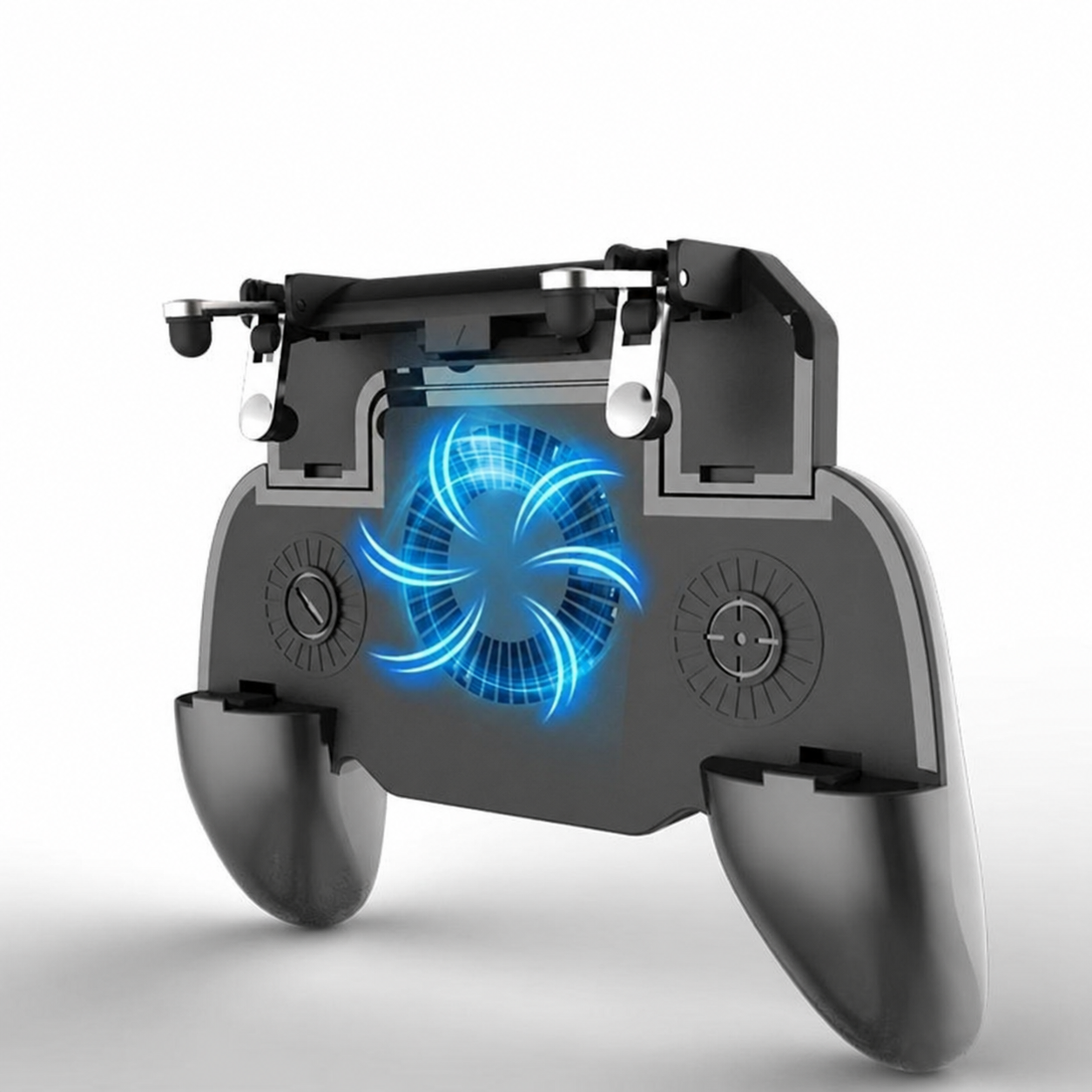 Manette de Jeu Mobile 5-en-1 avec Ventilateur et Batterie Externe