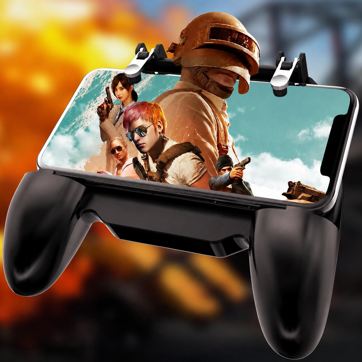 Manette de Jeu Mobile 5-en-1 avec Ventilateur et Batterie Externe