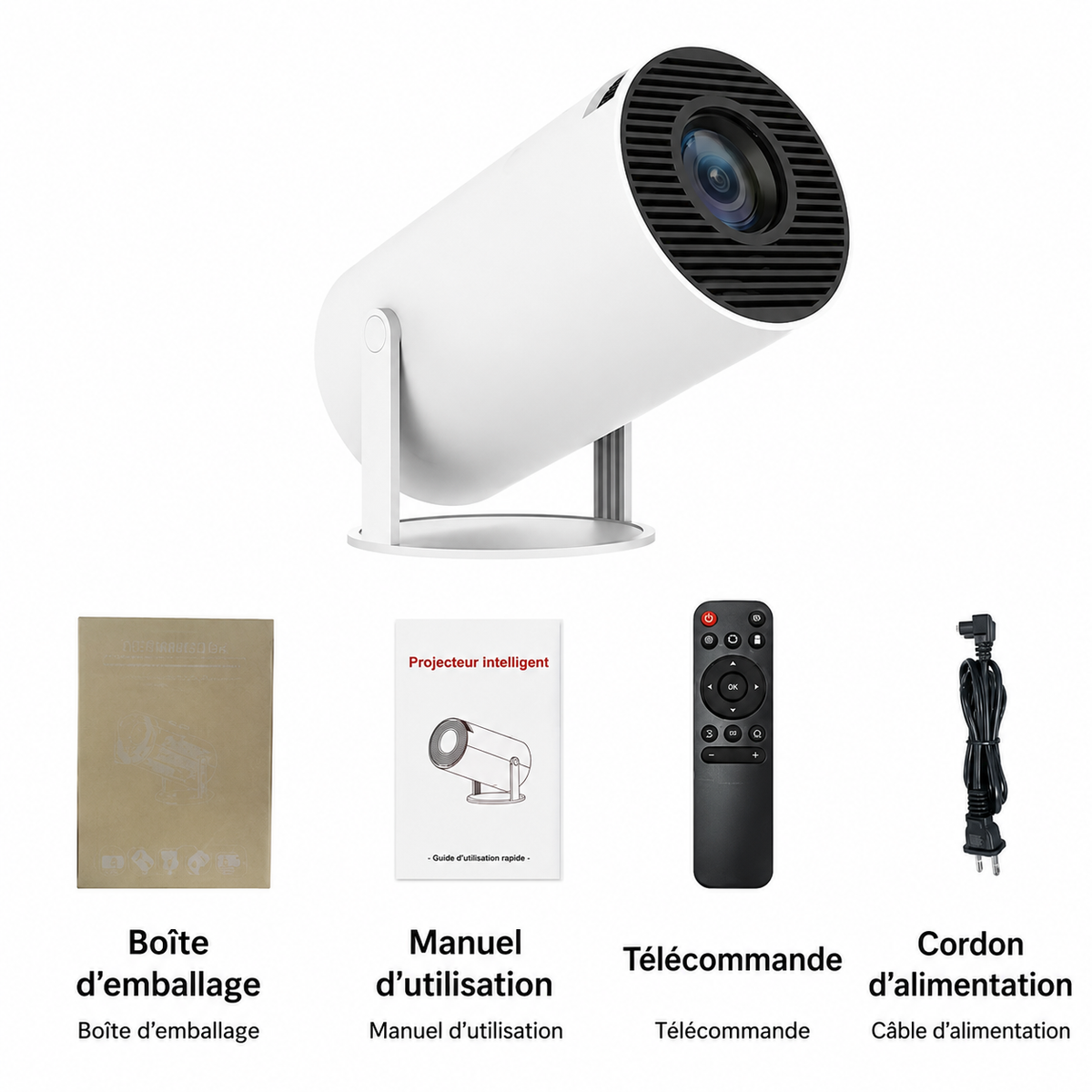 Smart Projecteur HY300 - Android 11 — Netflix, YouTube & Plus directement intégrés